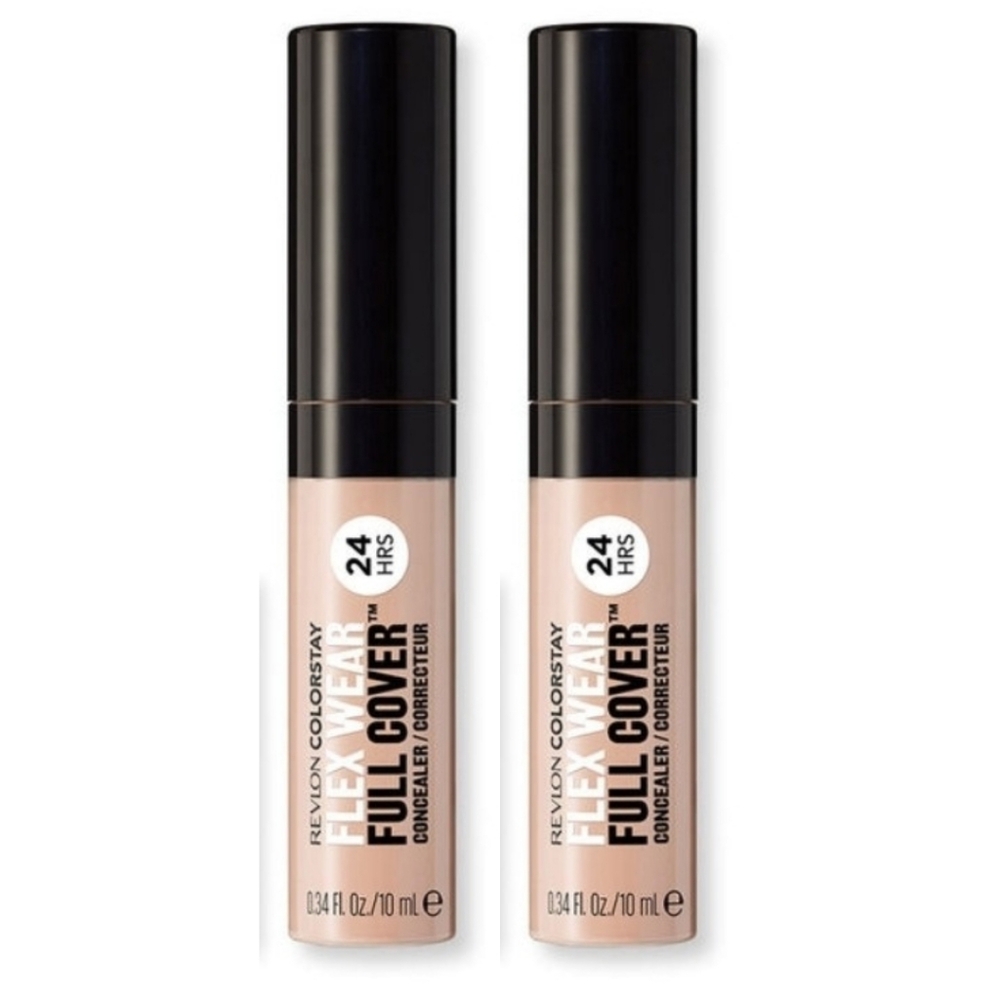 2 Revlon ColorStay Flex Wear Full Cover, Non-Creasing Concealer 24HR 010 Vanilla